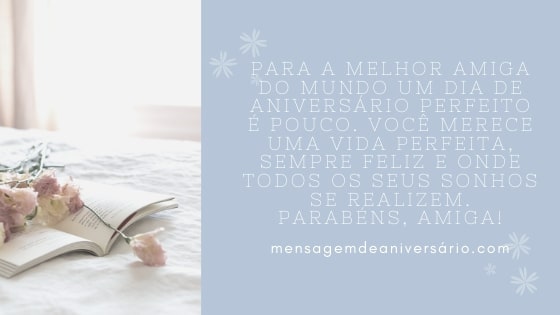 mensagem de aniversário para amiga