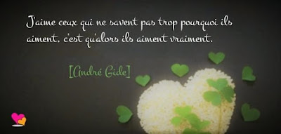 Belle citation d'André Gide sur le vrai amour.