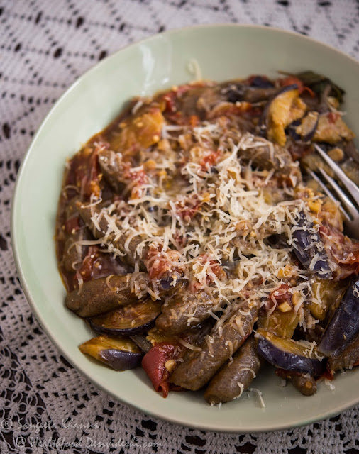 whole grain pasta alla norma 