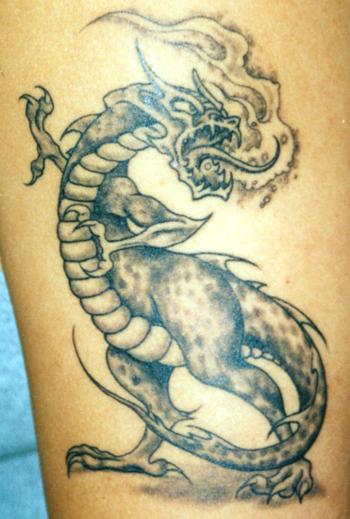 fire breathing dragon tattoo