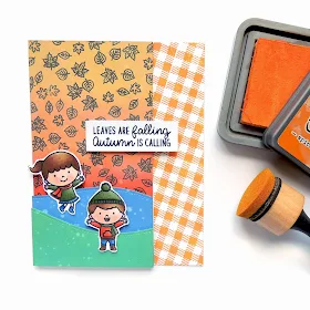 Sunny Studio Stamps: Fall Kiddos Customer Card by Creations Galore