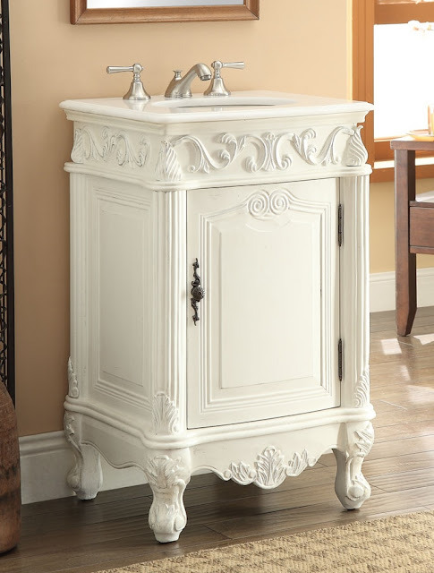  Adelina 21 inch Antique White Finish Bathroom Vanity