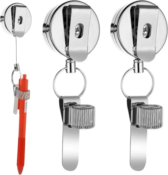 Pull Recoil Retractable Holding Key Chain Ring