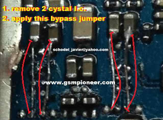 mic Problem iphone 3g Solution 1. remove tow cystal i. c 2. apply this bypass jumper 