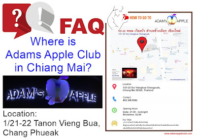 Where is Adams Apple Club in Chiang Mai the popular gay Bar located