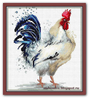 Cross stitch scheme B2304 "Rooster" Luca-S (Moldova)