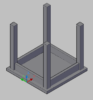 10 Hari belajar Autocad 3D - membuat side table