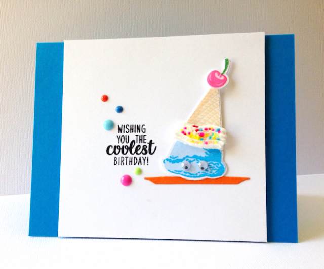 Sunny Studio Stamps: Two Scoops Ice Cream Birthday Card by Blue Scallop Creations