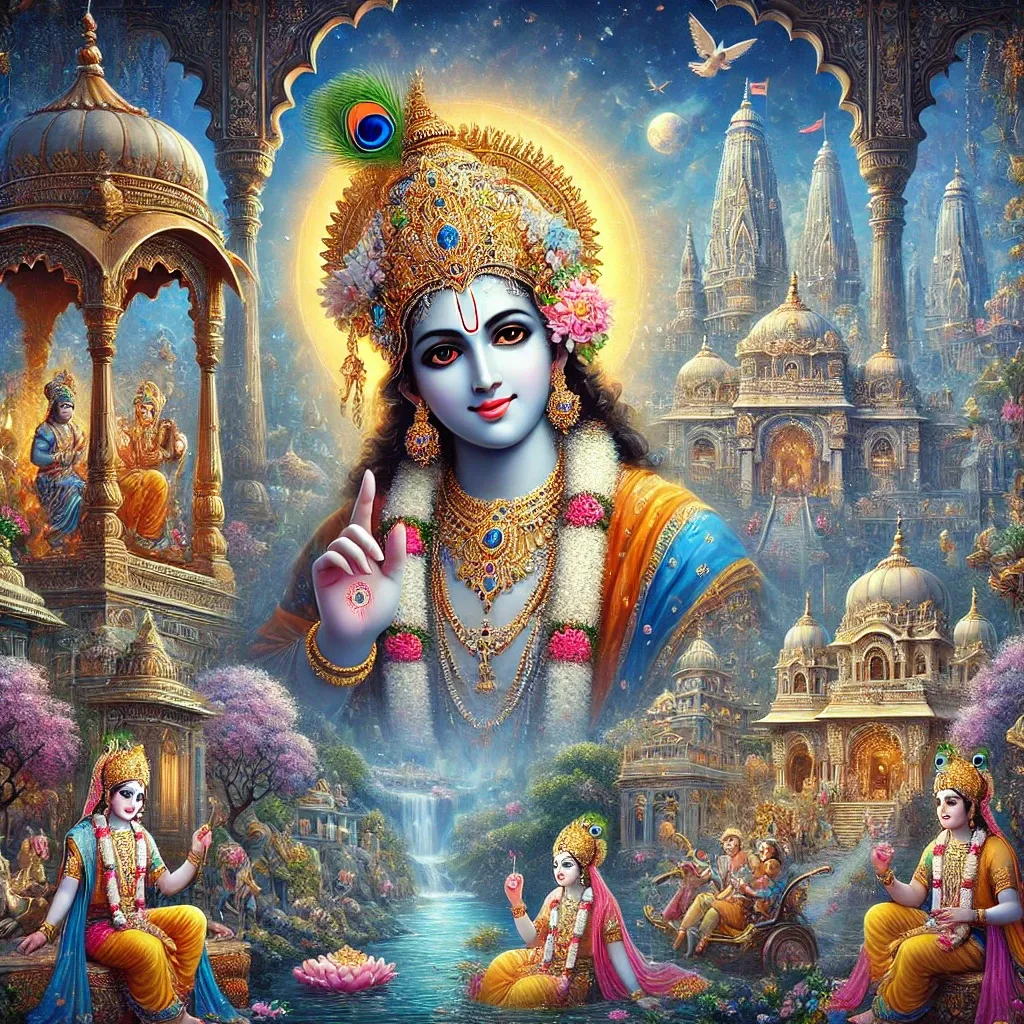 यह चित्र जिसमें भगवान श्रीकृष्ण का चेहरा और आँखें अधिक स्पष्ट, सुंदर और अभिव्यक्तिपूर्ण बनाई गई हैं। भागवत सप्ताह के छठे दिन की कथा( चार घंटे में) के चित्र को और जीवंत और विस्तृत रूप देने का प्रयास किया गया है। यह चित्र जिसमें भगवान श्रीकृष्ण का चेहरा और आँखें अधिक स्पष्ट, सुंदर और अभिव्यक्तिपूर्ण बनाई गई हैं। भागवत सप्ताह के छठे दिन की कथा( चार घंटे में) के चित्र को और जीवंत और विस्तृत रूप देने का प्रयास किया गया है।