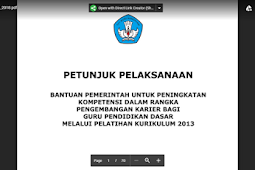 Juklak Bantuan Pemerintah Peningkatan Karier Guru Tahun 2018