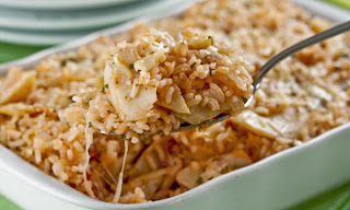 Arroz de forno com bacalhau light