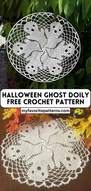 Halloween Ghost Doily Free Crochet Pattern