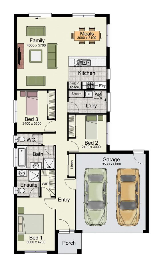 Craftsman Style House Plan - 3 Beds 2.50 Baths 2552 Sq/Ft Plan ...