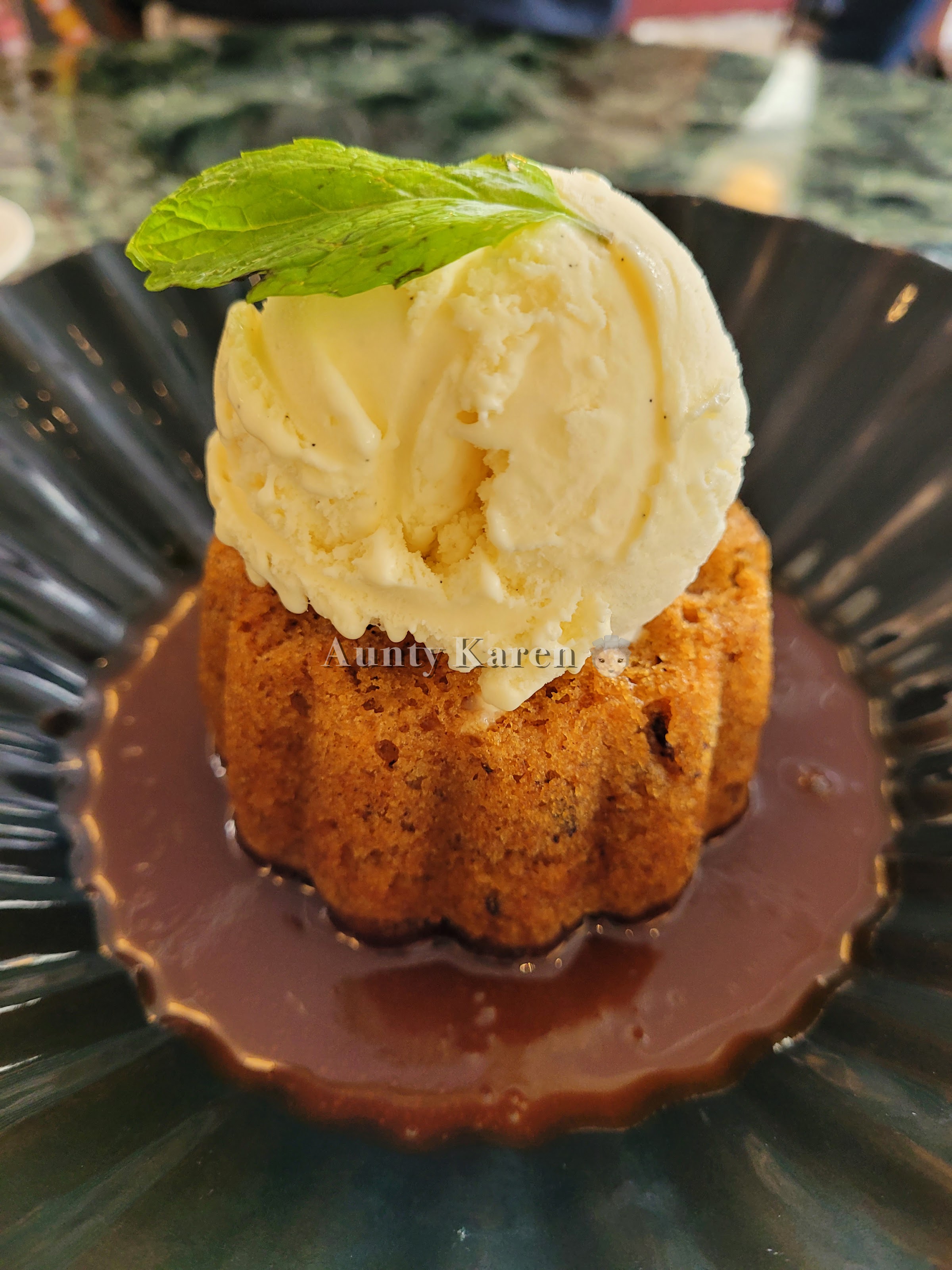 Close-up of Sticky Date Pudding from PS Cafe at i12 Katong