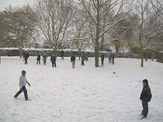 University kids playing in the snow :)