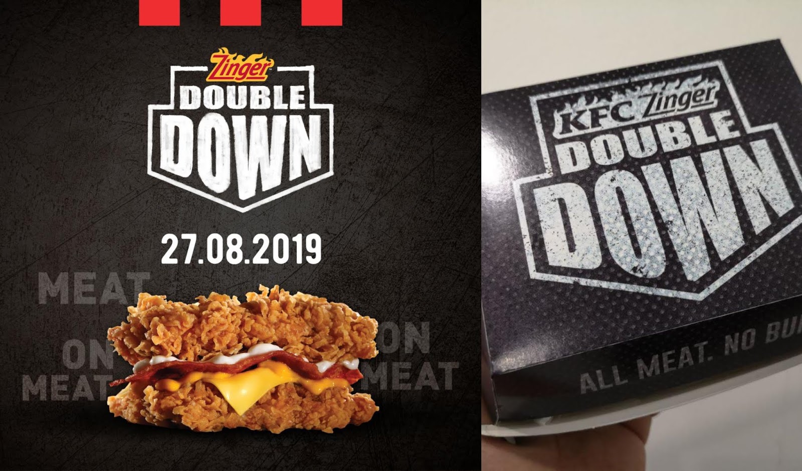 'Zinger Double Down' Kembali Ke KFC Malaysia Minggu Hadapan