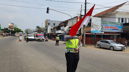 Penghormatan Detik-Detik Proklamasi Kemerdekaan RI Ke-76 di Sepanjang Jalan Raya Serang-Jakarta, Ini yang Dilakukan Oleh Polres Serang