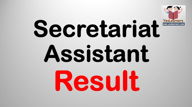 Secretariat Assistant - Result