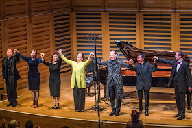 Charles Owen, Elena Langer, Katya Apekisheva, Lisa Smirnova, Danny Driver, Melvyn Tan, Ilya Itin at the 2017 London Piano Festival at Kings Place. ©ICA Media