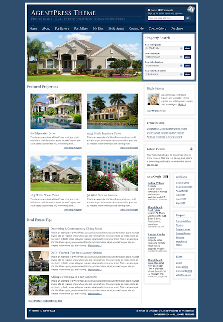 AgentPress Real Estate Wordpress Theme Free Download.