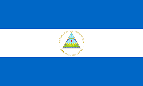 Logo Gambar Bendera Negara Nikaragua PNG JPG ukuran 600 px