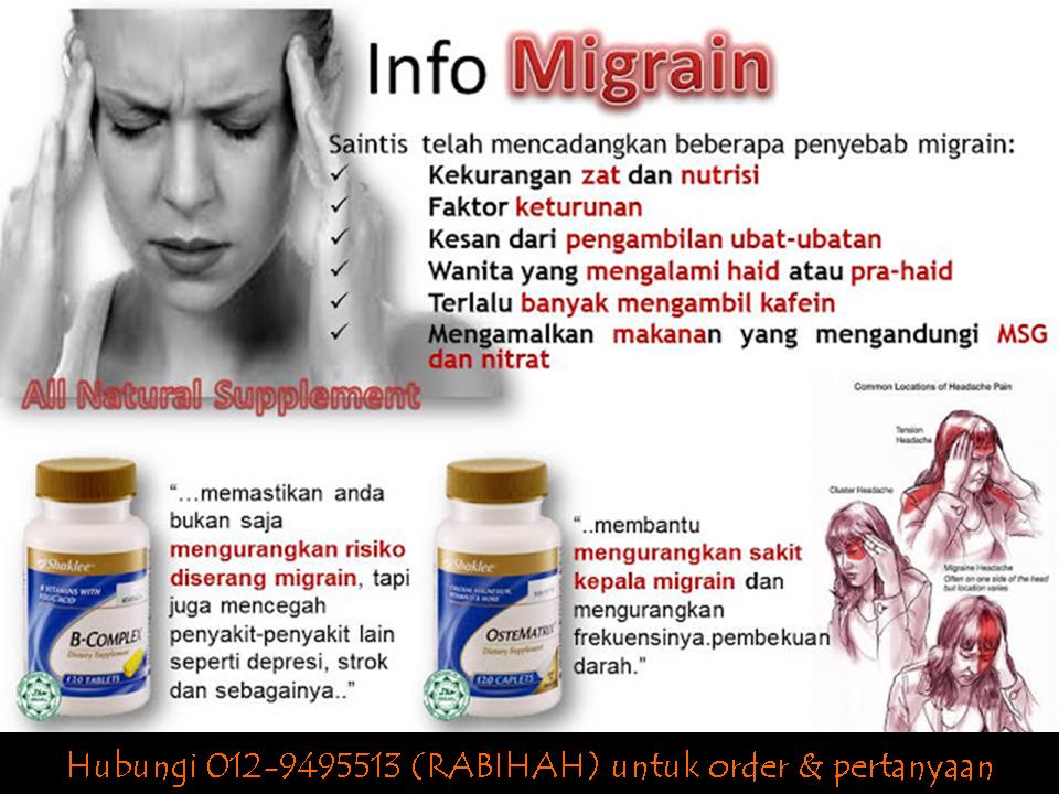 Sihat,Cergas & Selamat Semulajadi: Cara mengatasi MIGRAIN 