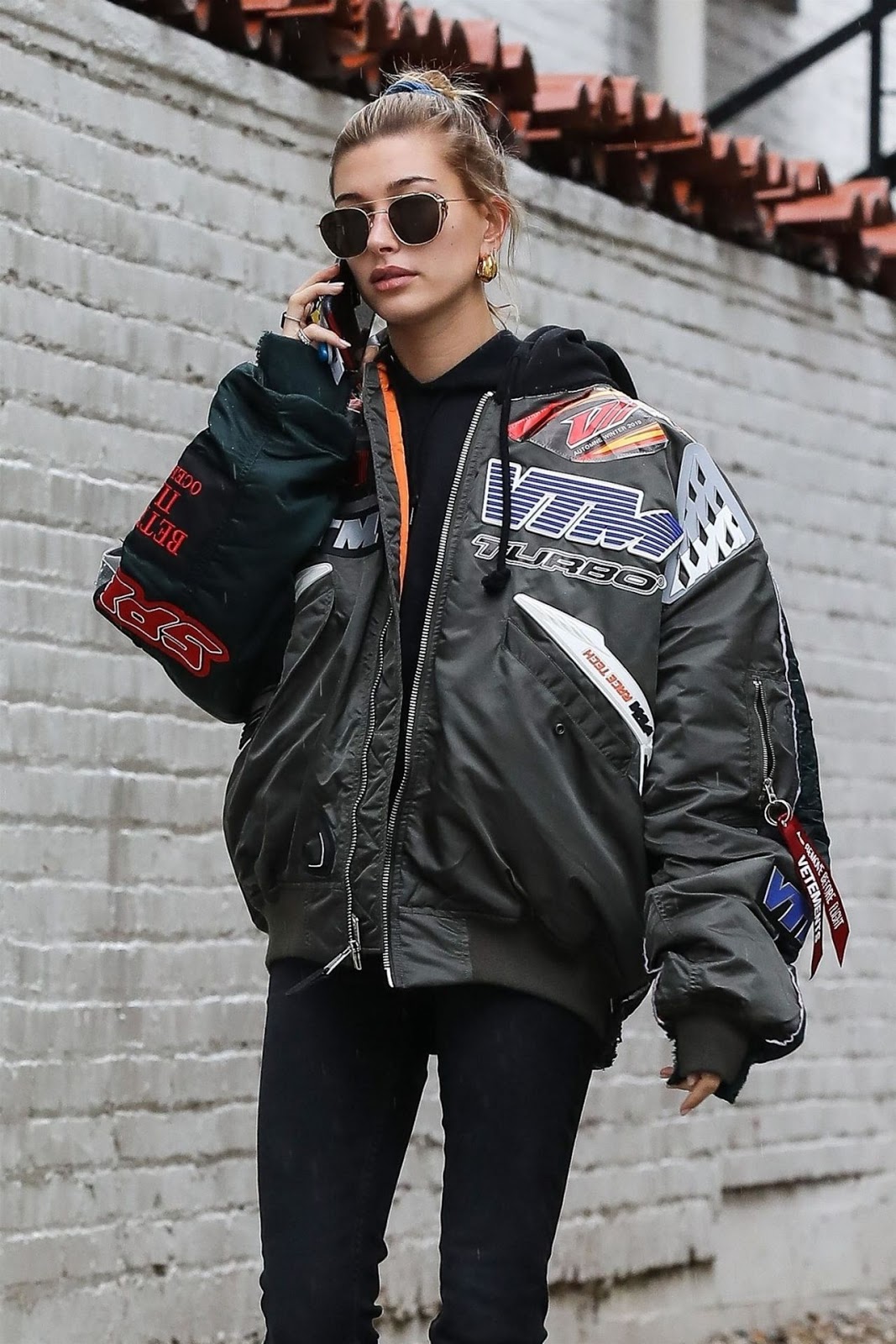 Hailey Baldwin street style in Hollywood