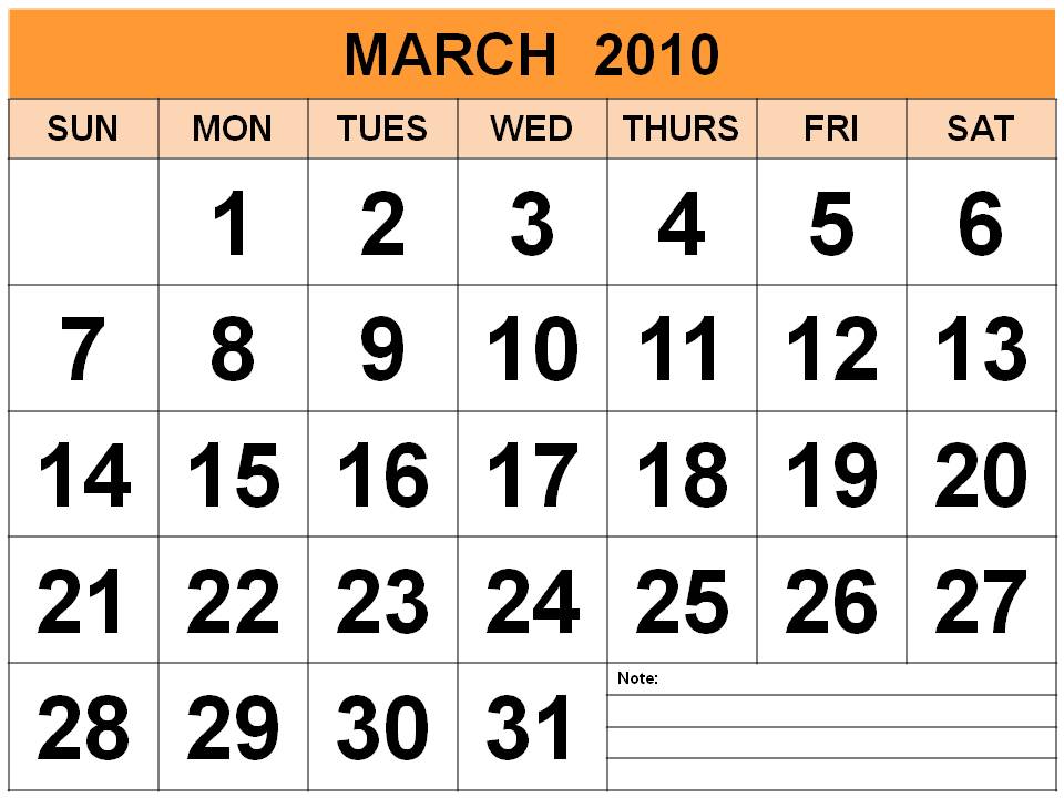 blank march calendar. lank march calendar 2010.