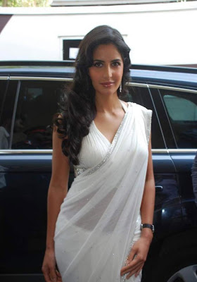 bollywood indian masala actress katrina kaif hot exposing in saree