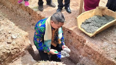 Peletakan Batu Pertama MTS Negeri Lahat Pembangunan Ruang Kelas Belajar Siswa