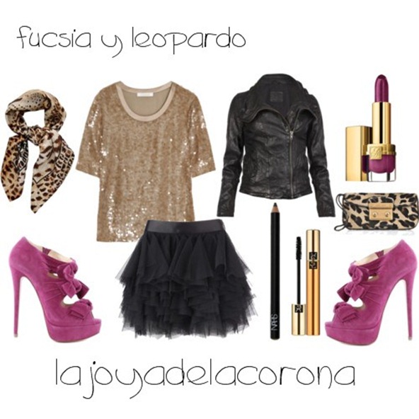 fucsia y leopardo