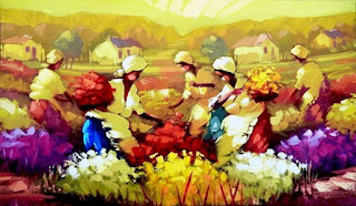 Paisajes Modernos Mujeres Flores