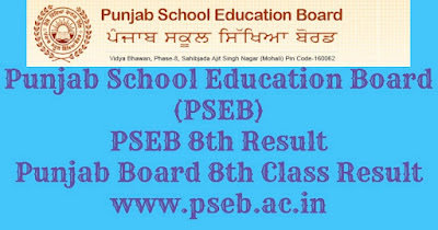 PSEB 8th Result 2021, Punjab Board 8th Class Result 2021, PSEB 8th Result 2021 Name Wise, pseb.ac.in VIIIth Result Roll Number Wise