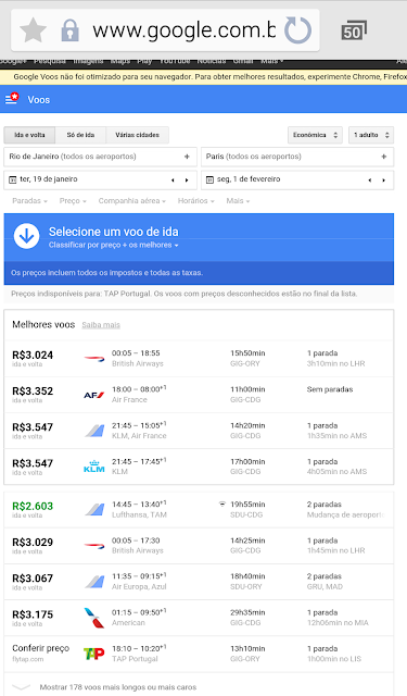 Google flights