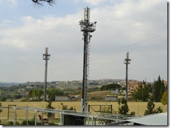 Soccer Field in Italy - has cell phone relay on the light poles - good way to provide lights on the field