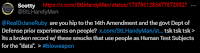 @RealDrJaneRuby   are you hip to the 14th Amendment and the govt Dept of Defense prior experiments on people?  https://x.com/StLHandyMan/status/1737859230500004201?s=20 tsk tsk tsk > its a broken record w/ these smucks that use people as Human Test Subjects for the "data".  > #bioweapon