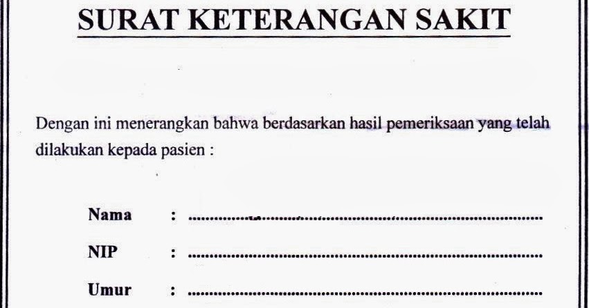 Contoh Surat Dokter Kosong Depok Contoh Surat