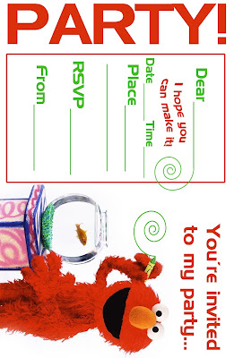 Free Printable Birthday Party Invitations on How Cute Are These Free  Printable Elmo Party Invitations
