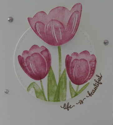 #stampinupuk, Coffee & Cards project April 2018, Craftyduckydoodah!, Stampin' Up! UK Independent  Demonstrator Susan Simpson, Supplies available 24/7 from my online store, Tranquil Tulips, 