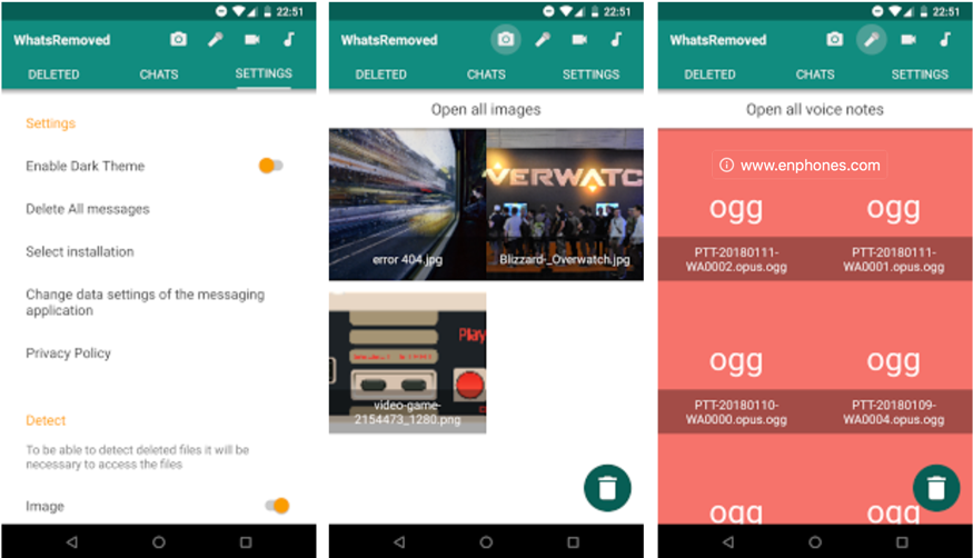 WhatsRemoved apk - Recover deleted WhatsApp messages and files