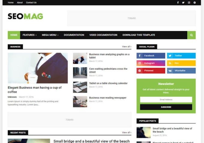 Free Download seo mag blogger template