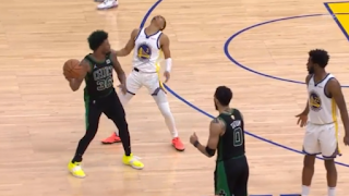Jordan Poole draws foul on Marcus Smart with shameless flop, Celtics vs. Warriors, NBA Finals Game 5, 6/13/2022