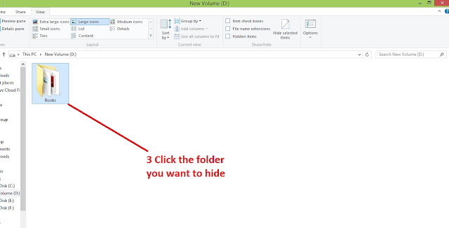 hiding files and folder in windows 8