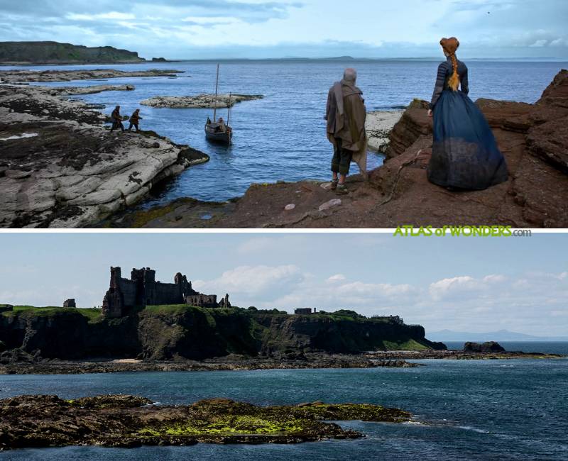 Ruined fortress by the ocean in Scotland