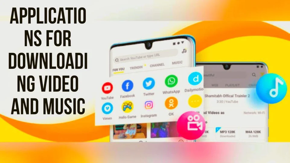 Video download applications : Music download applications