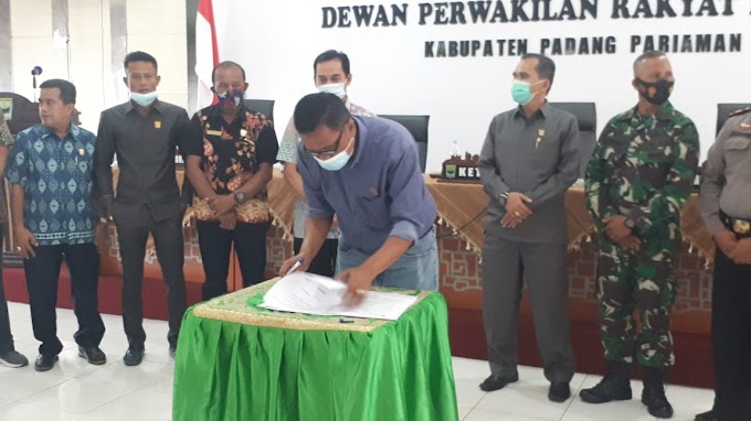 DPRD Padang Pariaman Gelar Paripurna, Tetapkan  Suhatri Bur-Rahmang Bupati dan Wakil Bupati Terpilih