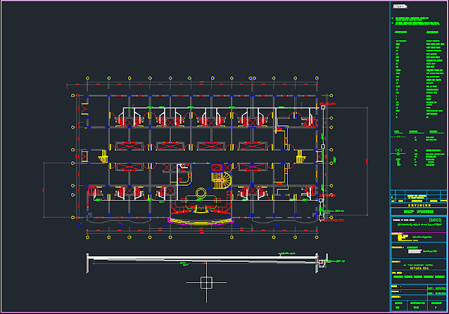 ملف اتوكاد لتوضيح امدادات اعمال الصرف لفندق بالسعوديه