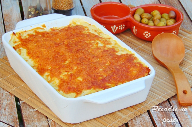 Gratinado de Frango com natas