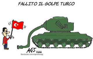 turchia, Erdogan, golpe, colpo di stato, satira, vignetta