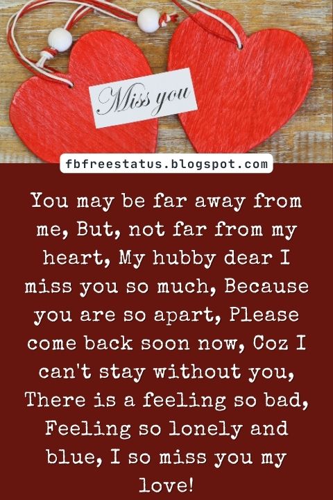 Missing You Poems For Husband